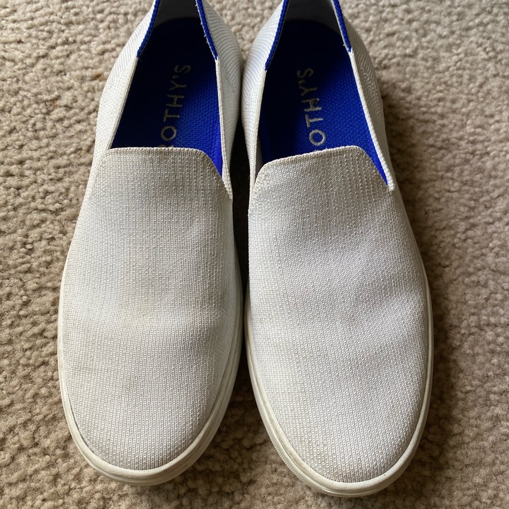 Rothy’s bright white sneakers